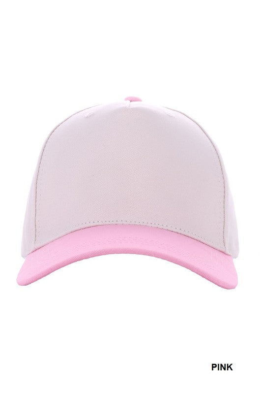 PLAIN TWO-TONE CANVAS COTTON CAP
