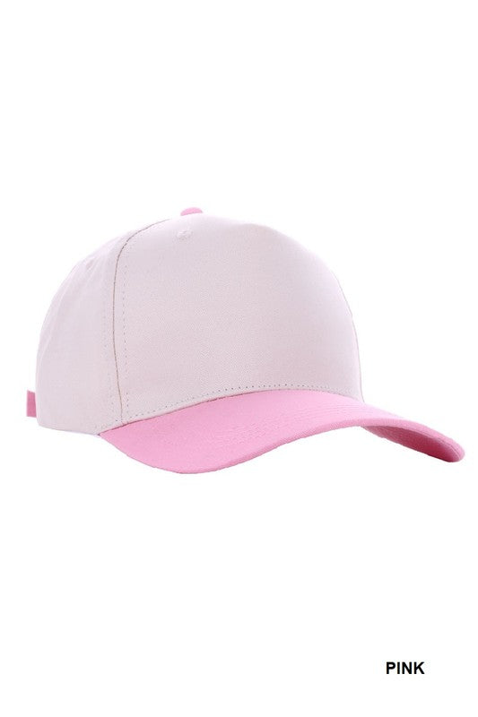 PLAIN TWO-TONE CANVAS COTTON CAP