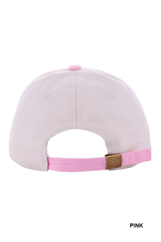 PLAIN TWO-TONE CANVAS COTTON CAP