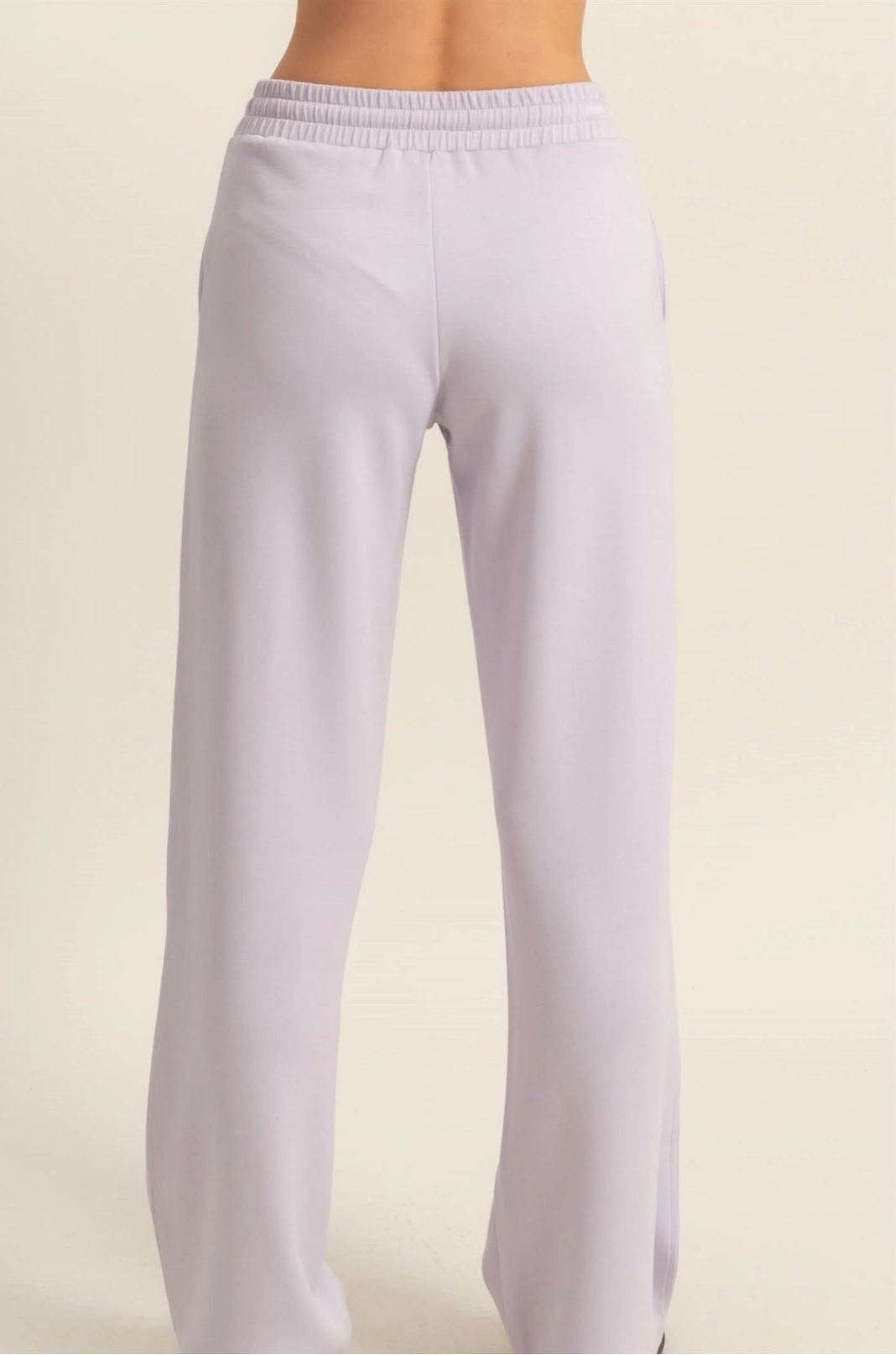 High-Waist Drawstring Straight-Cut Pants