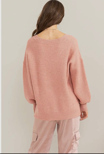 V-neck Pullover Sweater