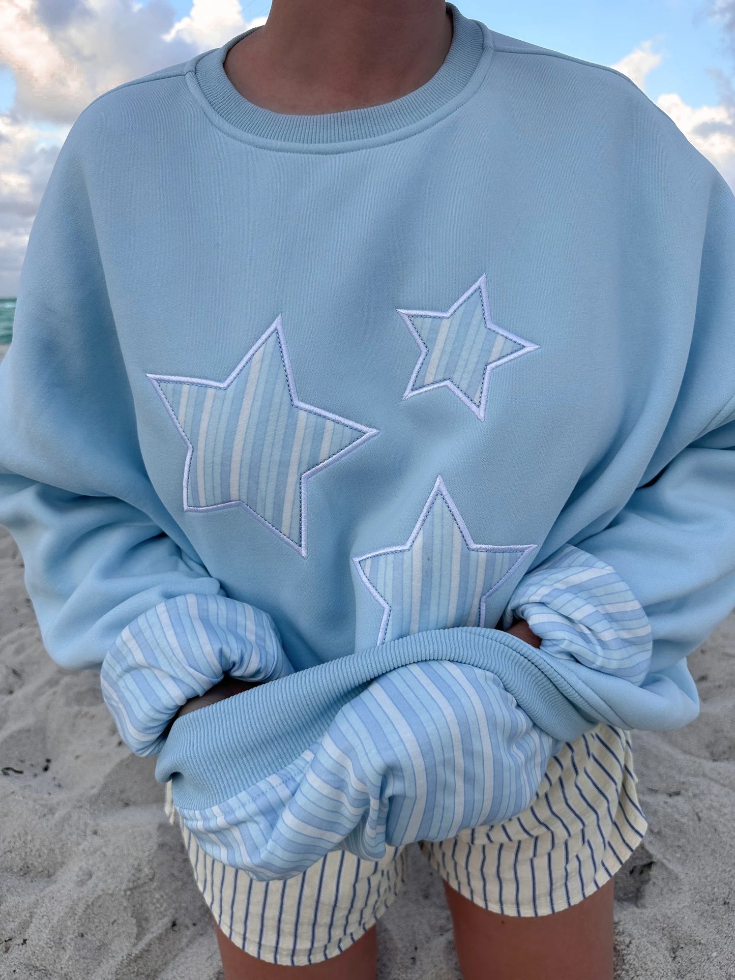 Icy Blue Star Lux Sweatshirt