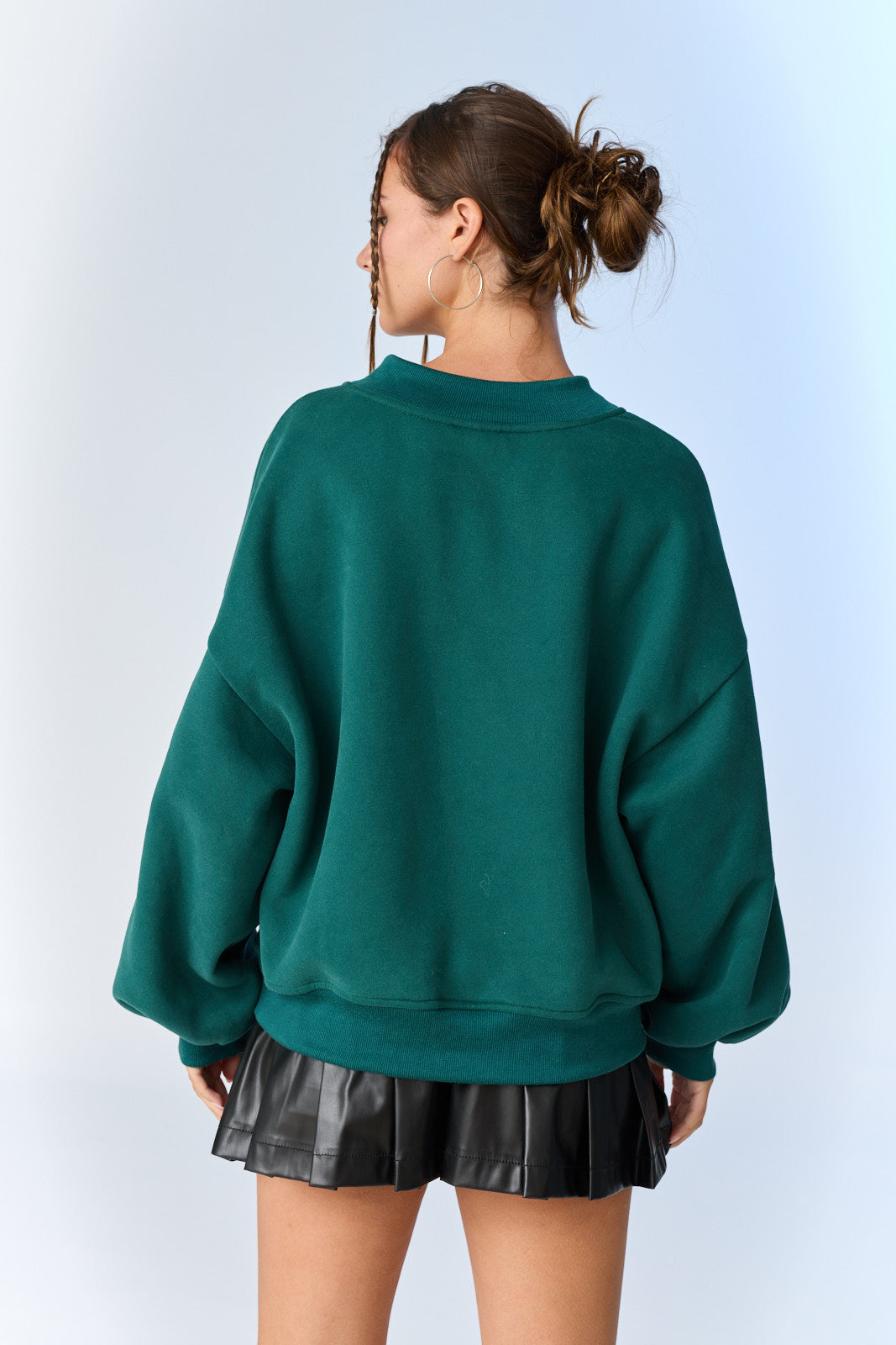 Mila Oversized V-Neck Sweatshirt