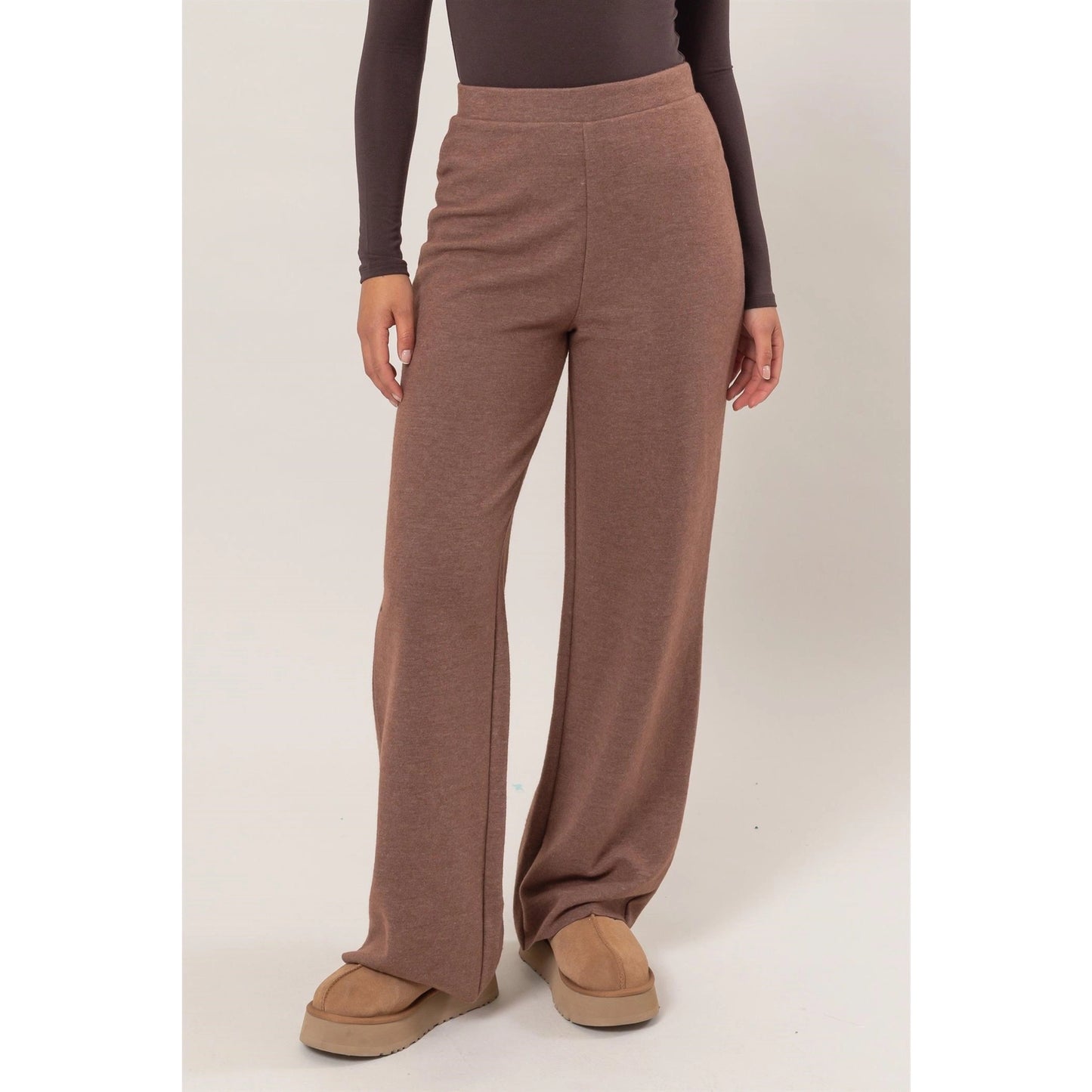 High-Waist Straight-Leg Pants