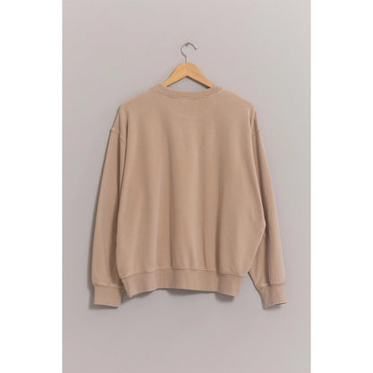 Drop Shoulder Crew Neck Sweatshirt