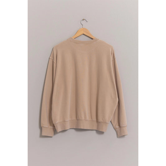 Drop Shoulder Crew Neck Sweatshirt